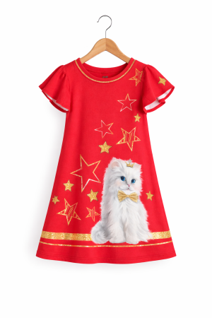 Vestido Gatinho kukiê
