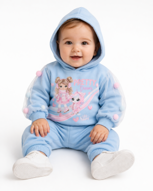 Conjunto Bebê boneca pompom Cinti